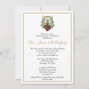 katholieke legant priest Ordination Jubileum Kaart