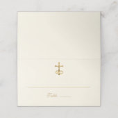 Katholieke  legant Simple Wedding Place Card Plaatskaartje (Buitenkant ongevouwen)