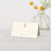 Katholieke  legant Simple Wedding Place Card Plaatskaartje (Voorkant)