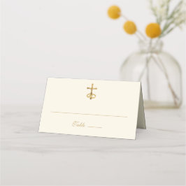 Katholieke  legant Simple Wedding Place Card Plaatskaartje