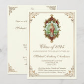 katholieke legante Afstuderen van Jezus Kaart (Voorkant / Achterkant)