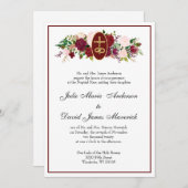 katholieke legante Rozen bruiloft Kaart (Voorkant / Achterkant)