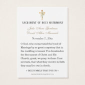 Katholieke lelie ringen trouwen heilige kaart (Achterkant)