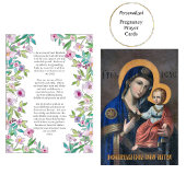 Katholieke lentebloemen Zwangerschapsgebed Kaart Plaatskaartje