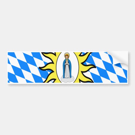 Katholieke Liga Vlag 30 jaar Oorlog Mary Gift Moed Bumpersticker (Voorkant)