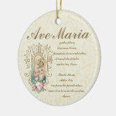 Katholieke Maagd Maria Ave Maria Baby Jesus Floral Keramisch Ornament (Links)