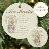 Katholieke Maagd Maria Ave Maria Baby Jesus Floral Keramisch Ornament