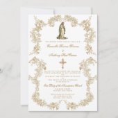 Katholieke Maagd Maria Barokke Huwelijksuitnodigin Kaart (Voorkant)