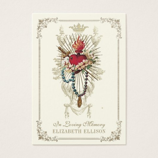 Katholieke Maagd Maria Begrafenis Gebed Kaart (Voorkant)