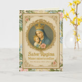 Katholieke Maagd Maria Bloemen Verjaardag Kaart (Gele Bloem)