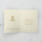 Katholieke Maagd Maria Bloemen Verjaardag Kaart (Binnen)