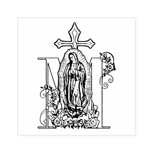 Katholieke Maagd Maria Guadalupe Marian symbool Rubberstempel (Afrduk)