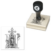 Katholieke Maagd Maria Guadalupe Marian symbool Rubberstempel (Gestempeld)