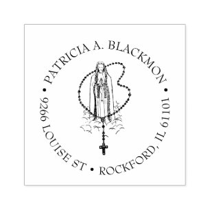 Katholieke Maagd Maria Heilige Rozenkrans Fatima R Rubberstempel