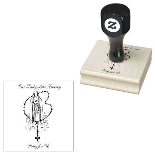 Katholieke Maagd Maria Heilige Rozenkrans Religieu Rubberstempel (Gestempeld)