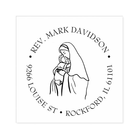 Katholieke Maagd Maria Jezus Religieus Rubberstempel (Afrduk)