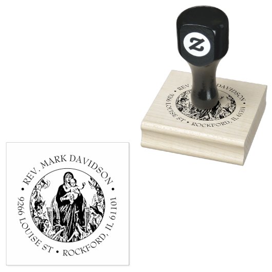 Katholieke Maagd Maria Jezus religieuze toespraak Rubberstempel (Gestempeld)