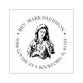 Katholieke Maagd Maria Jezus religieuze toespraak Rubberstempel (Afrduk)