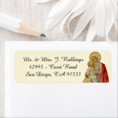 Katholieke Maagd Maria Jezus Vintage Etiket (Insitu)