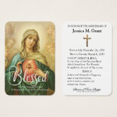 Katholieke Maagd Maria Jubileum Dood van 1 Visitekaartje (Voorkant /achterkant)