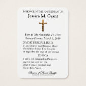 Katholieke Maagd Maria Jubileum Dood van 1 Visitekaartje (Achterkant)