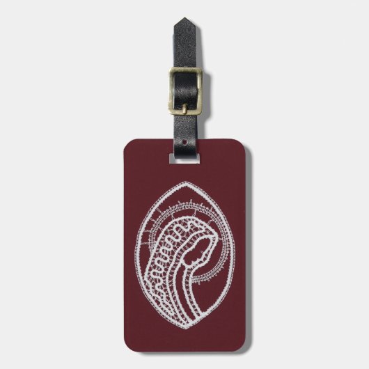 Katholieke Maagd Maria, kant Bagagelabel (Voorkant verticaal)