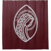 Katholieke Maagd Maria, kant Douchegordijn (Voorkant)