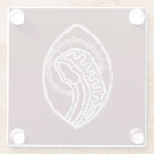 Katholieke Maagd Maria, kant Glazen Onderzetter (Achterkant)