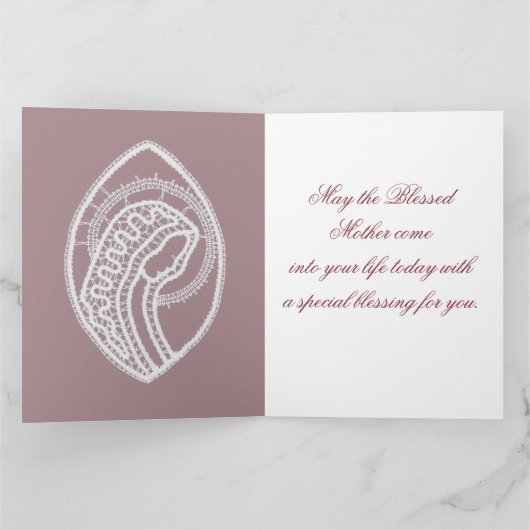 Katholieke Maagd Maria, kant Kaart (Binnen)