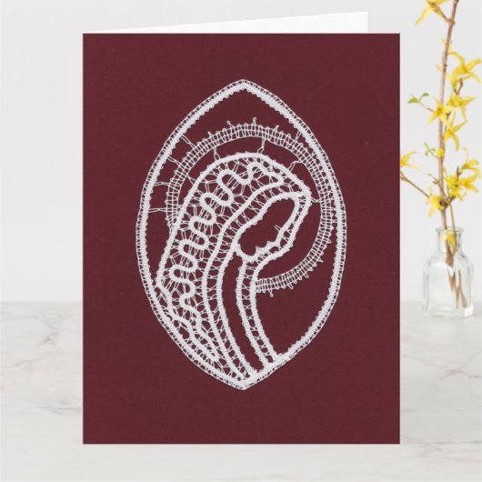 Katholieke Maagd Maria, kant Kaart (Gele Bloem)