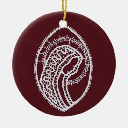 Katholieke Maagd Maria, kant Keramisch Ornament (Voorkant)