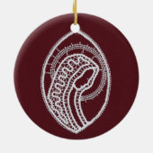 Katholieke Maagd Maria, kant Keramisch Ornament (Achterkant)