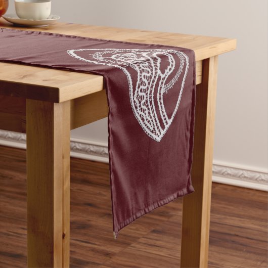 Katholieke Maagd Maria, kant Korte Tafelloper (Voorbeeld)