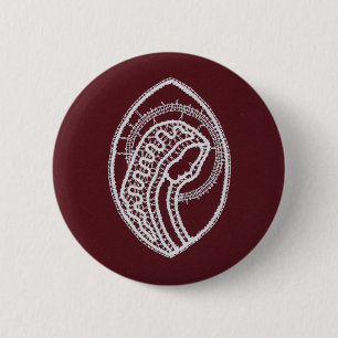 Katholieke Maagd Maria, kant Ronde Button 5,7 Cm