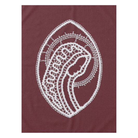 Katholieke Maagd Maria, kant Tafelkleed (Voorkant)