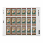 Katholieke Maagd Maria Kind Jezus Etiket (Full Sheet)