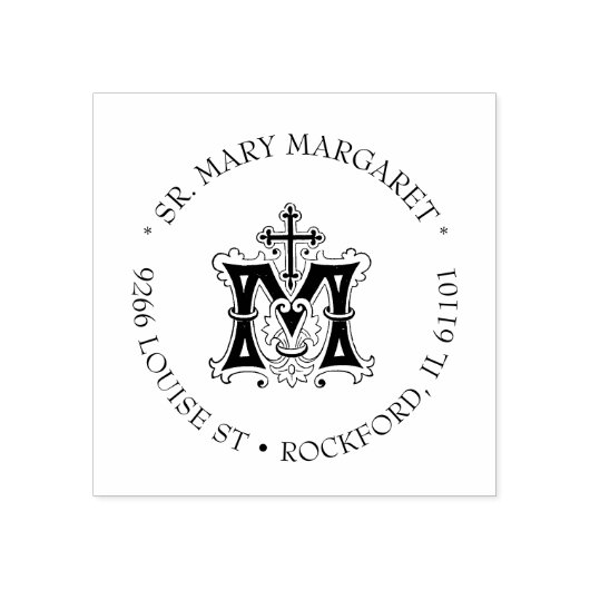 Katholieke Maagd Maria Marian symbool Religieus Rubberstempel (Afrduk)