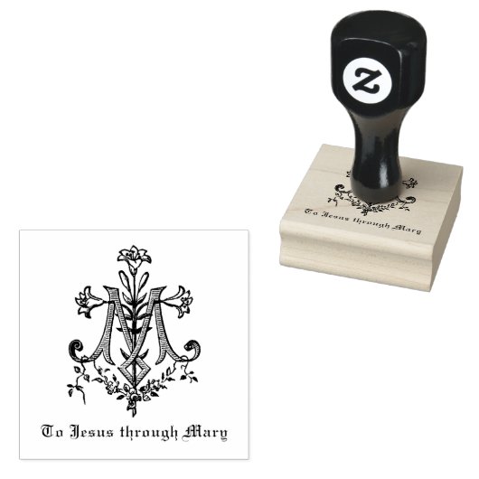 Katholieke Maagd Maria Marian symbool Rubberstempel (Gestempeld)
