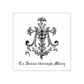 Katholieke Maagd Maria Marian symbool Rubberstempel (Afrduk)