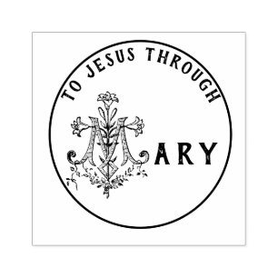 Katholieke Maagd Maria Marian symbool Rubberstempel