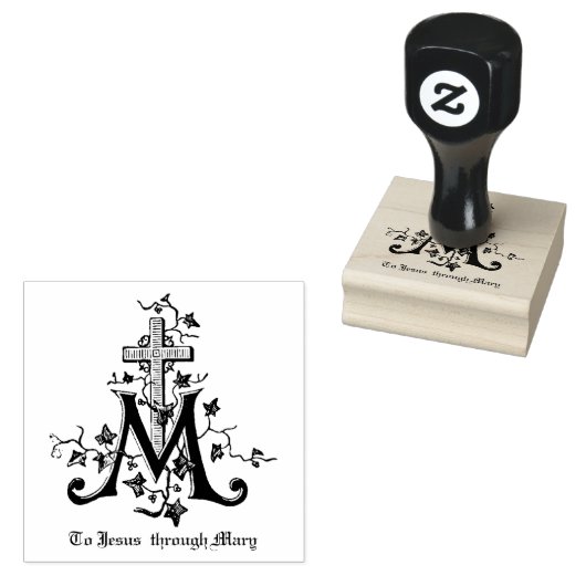 Katholieke Maagd Maria Marian symbool Rubberstempel (Gestempeld)