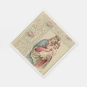 Katholieke Maagd Maria met Kind Jezus Religieus Servet (Hoek)