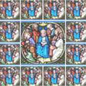 Katholieke Maagd Maria Pinksteren Glas in lood Sticker (Voorkant)