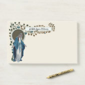 Katholieke Maagd Maria Religieuze Vintage Post-it® Notes (Op bureau)