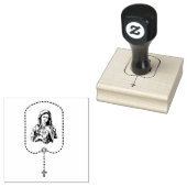 Katholieke Maagd Maria Rozenkrans Religieus adres Rubberstempel (Gestempeld)