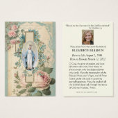 Katholieke Maagd Maria Uitvaartmonument Gebed Visitekaartje (Voorkant /achterkant)