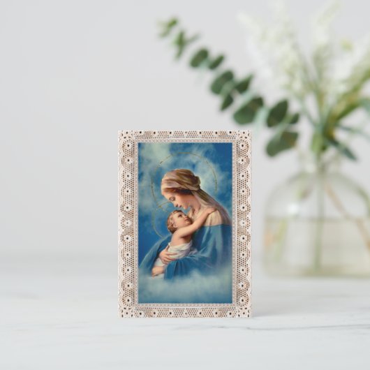 Katholieke Maagd Maria Zwangerschapsgebed Kaart Plaatskaartje (Staand voorkant)