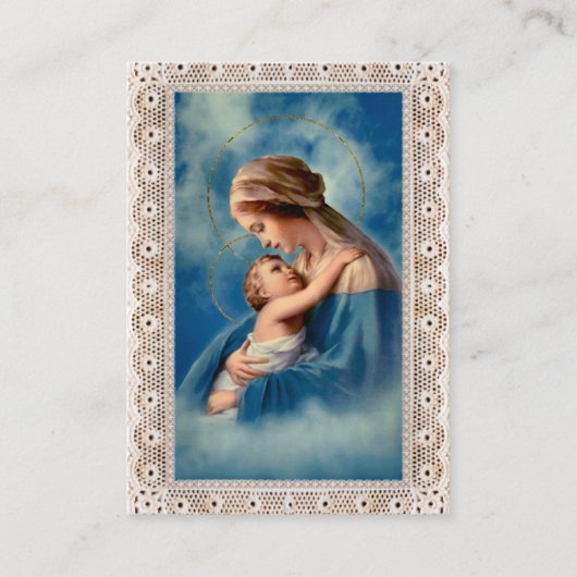 Katholieke Maagd Maria Zwangerschapsgebed Kaart Plaatskaartje (Voorkant)