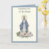 Katholieke Maagd Mary Afstuderen Start Kaart (Gele Bloem)