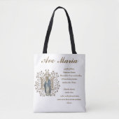 Katholieke Maagd Mary Ave Maria in het Latijn Tote Bag (Voorkant)